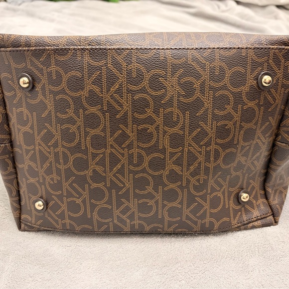 Calvin Klein Dark Brown Monogram Shoulder Bag - Picture 3 of 8